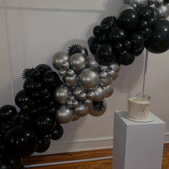 61pcs Silvery Balloons Confetti Set Matte Metallic Latex Balloon for Party