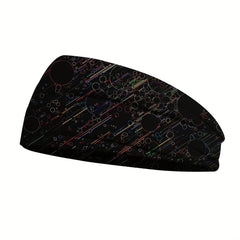 Men's Printed Knit Sports Headband - Sweatband Yoga & Cross Neckband