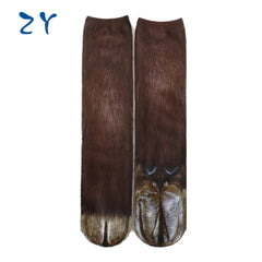 Men's Paw Pattern Crew Socks Casual Comfy Unisex Outdoor All Seasons Wear
