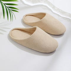 Solid Closed Toe Memory Foam Home Slippers