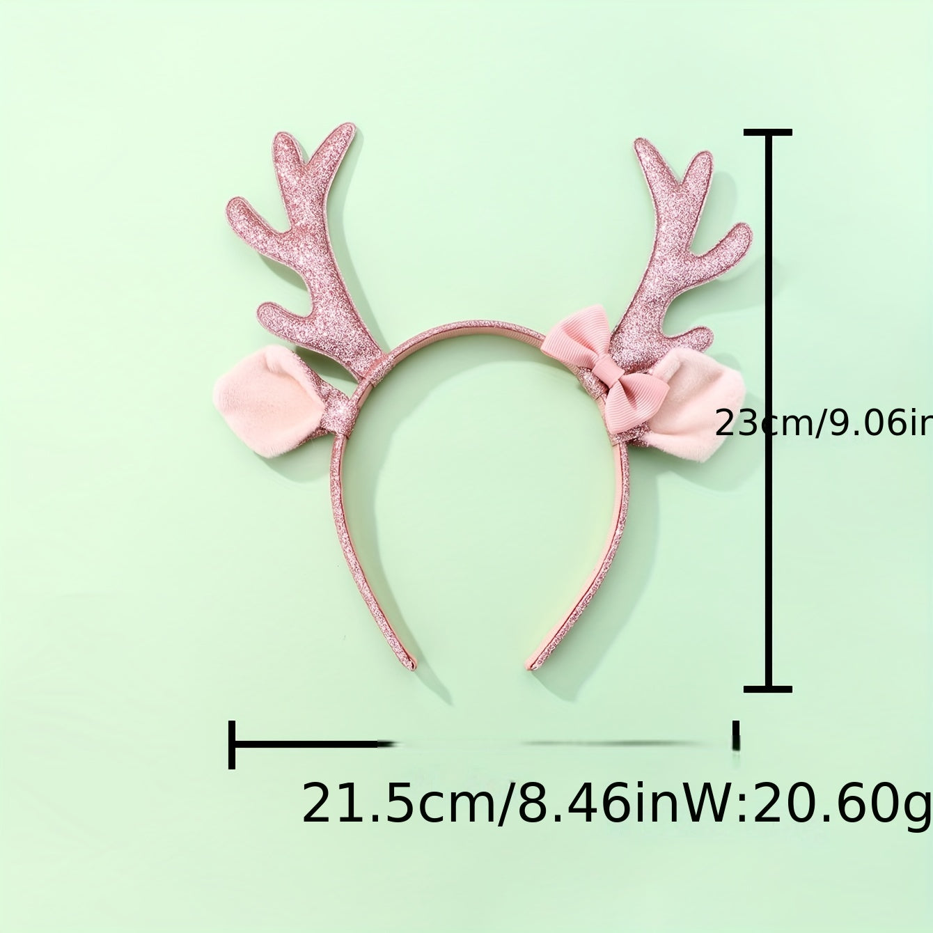 Deer Horn Bow Headwear Girl Headband Christmas Halloween Gift