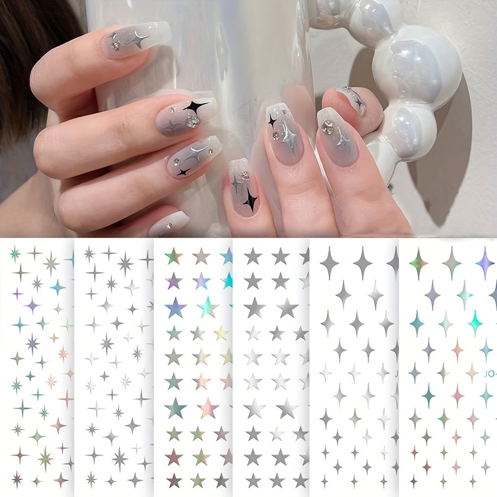 Self Adhesive Galaxy Star Nail Stickers - DIY Nail Enhancement