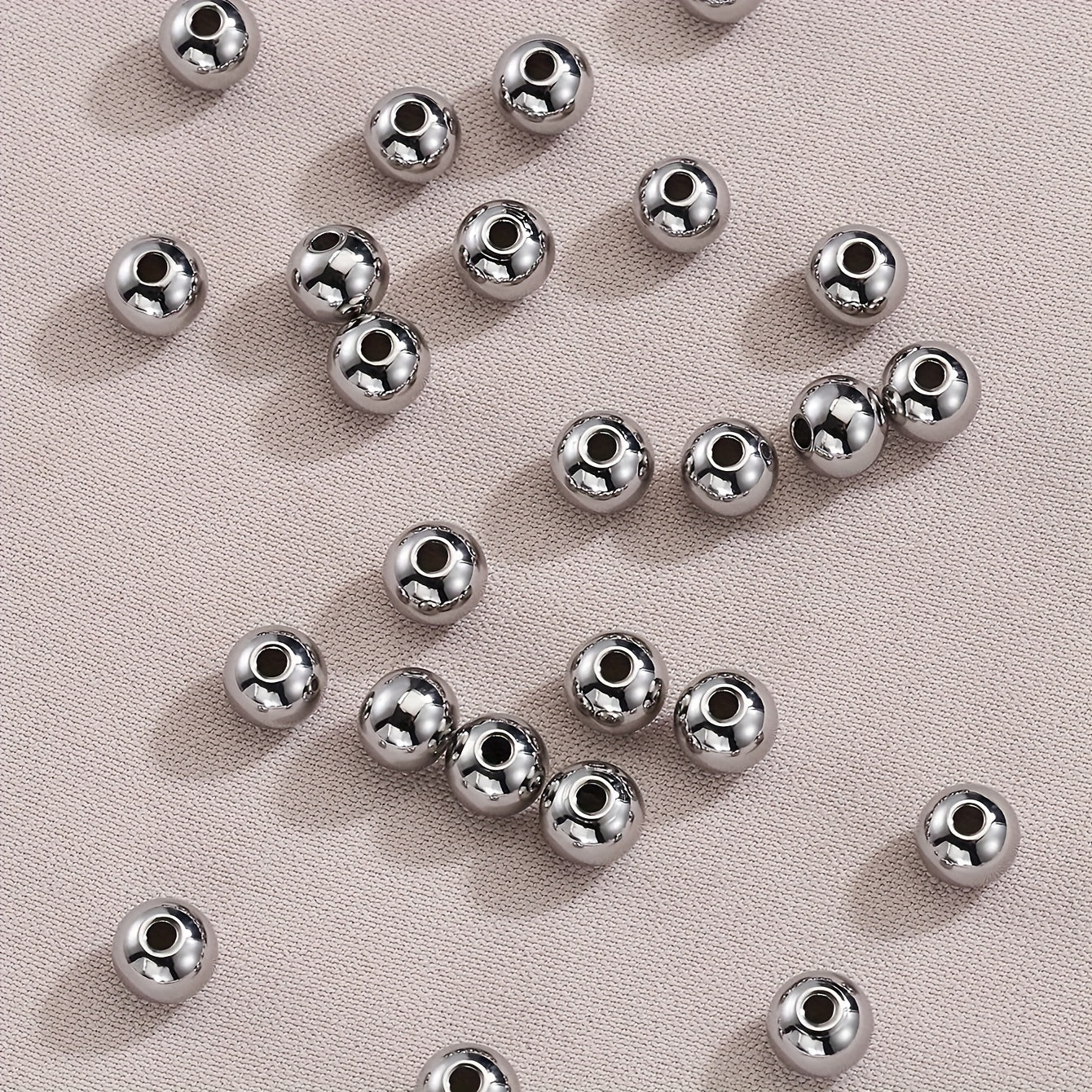 100pcs Stainless Steel European Ball Spacer Beads For Jewelry Making Diy