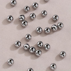 100pcs Stainless Steel European Ball Spacer Beads For Jewelry Making Diy