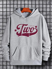 Men's Two Print Hoodie Casual Breathable Sweatshirt