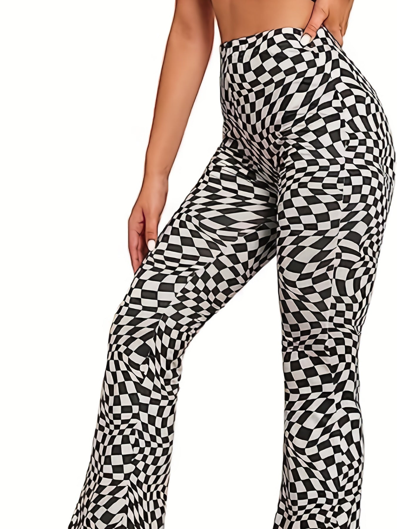 Flare Leg Pants Casual High Waist Slim Pants For Women
