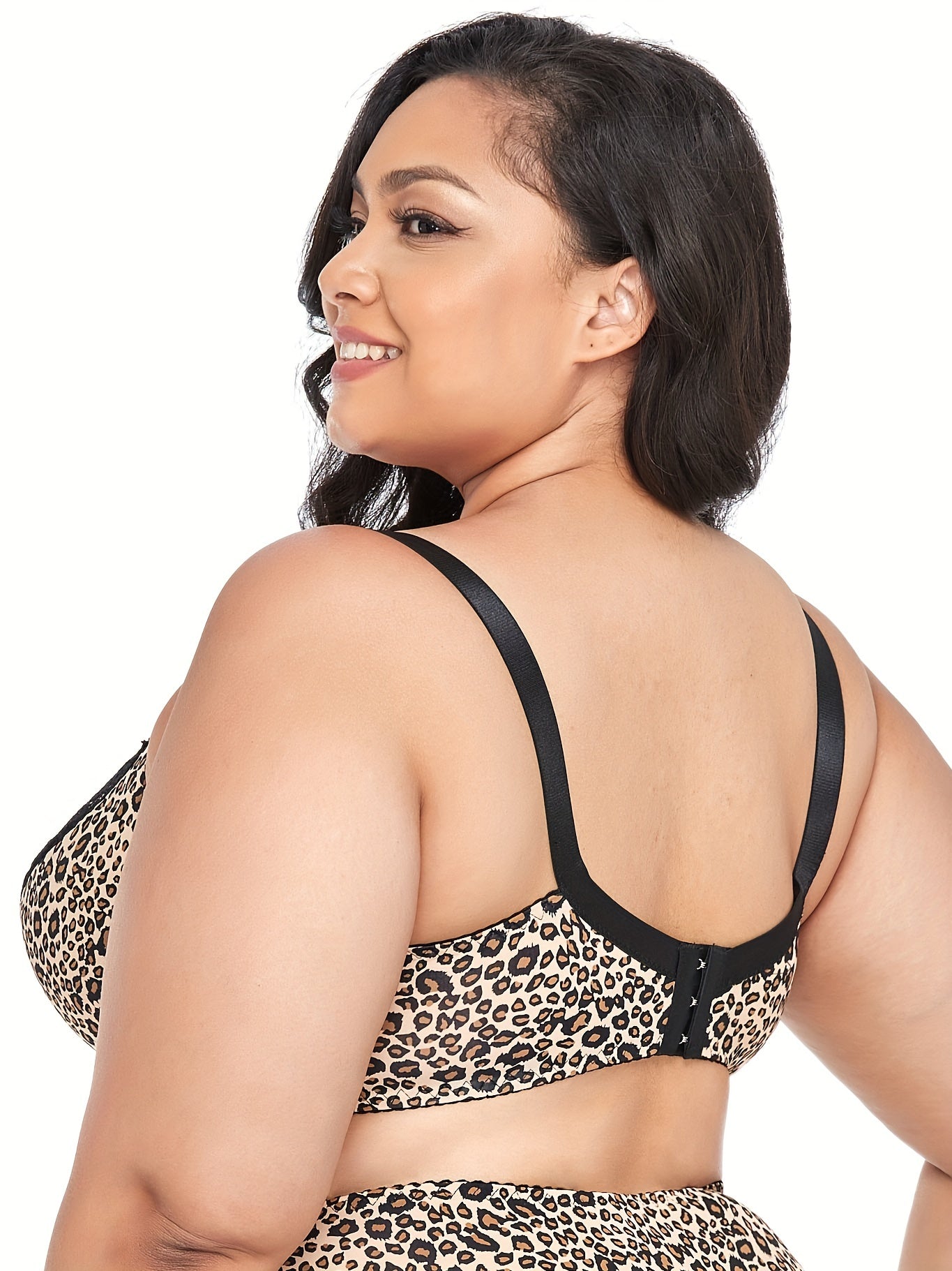 Sexy Leopard Print Lace Underwire Unlined Bra