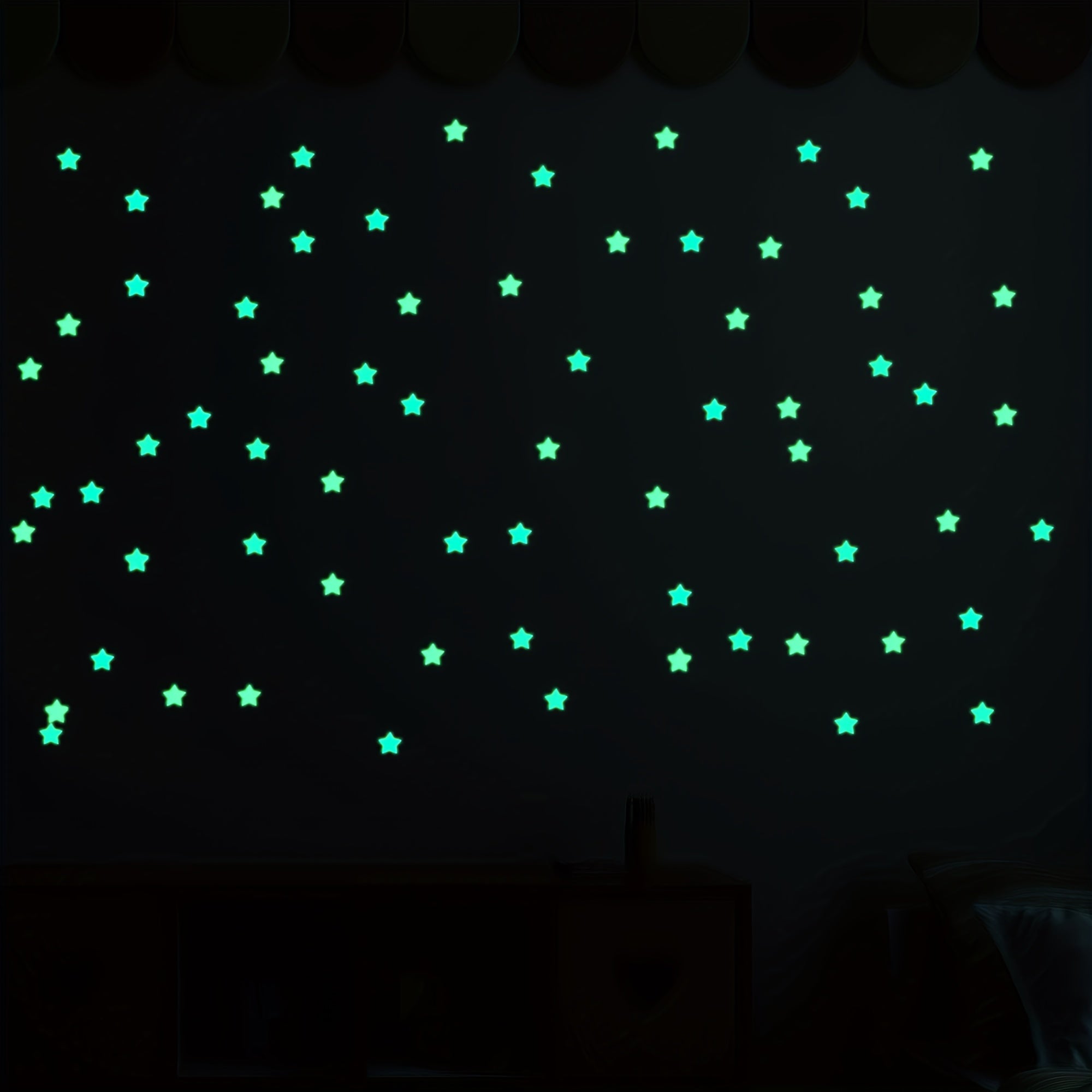 70 Glow In The Dark Stars Wall Stickers