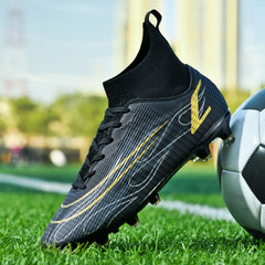 Boys High Top Non Slip AG Football Cleat Outdoor Soccer Shoes