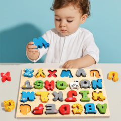 Educational Wooden Puzzles for Toddlers Animal Shaped Numbers And Letters