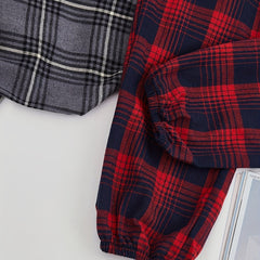 Colorblock Plaid Sleep Bottoms Lace Up Home Sleep Pants Women's Sleepwear