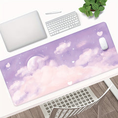 Purple Cloud Landscape Large Gaming Mouse Pad for Office Use