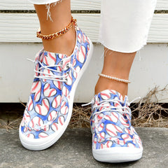 Women's Lightweight Casual Flat Sports Baseball Sneakers