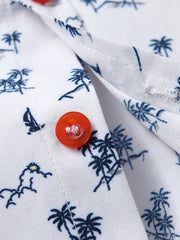 Boy's Gentleman Bowtie Shirt & Overalls Set for Summer Party