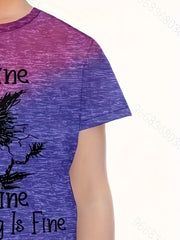 3D Creative Cat Graphic Short Sleeve T-Shirt For Kids