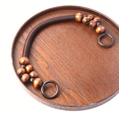 Vintage Woven Wood Beads DIY Bag Handle Ethnic Style Purses Accessories