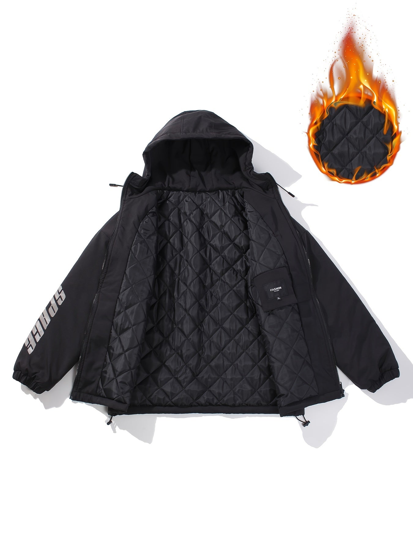 Thickened Sports Hooded Jacket Winter Loose Coat Women's Clothing