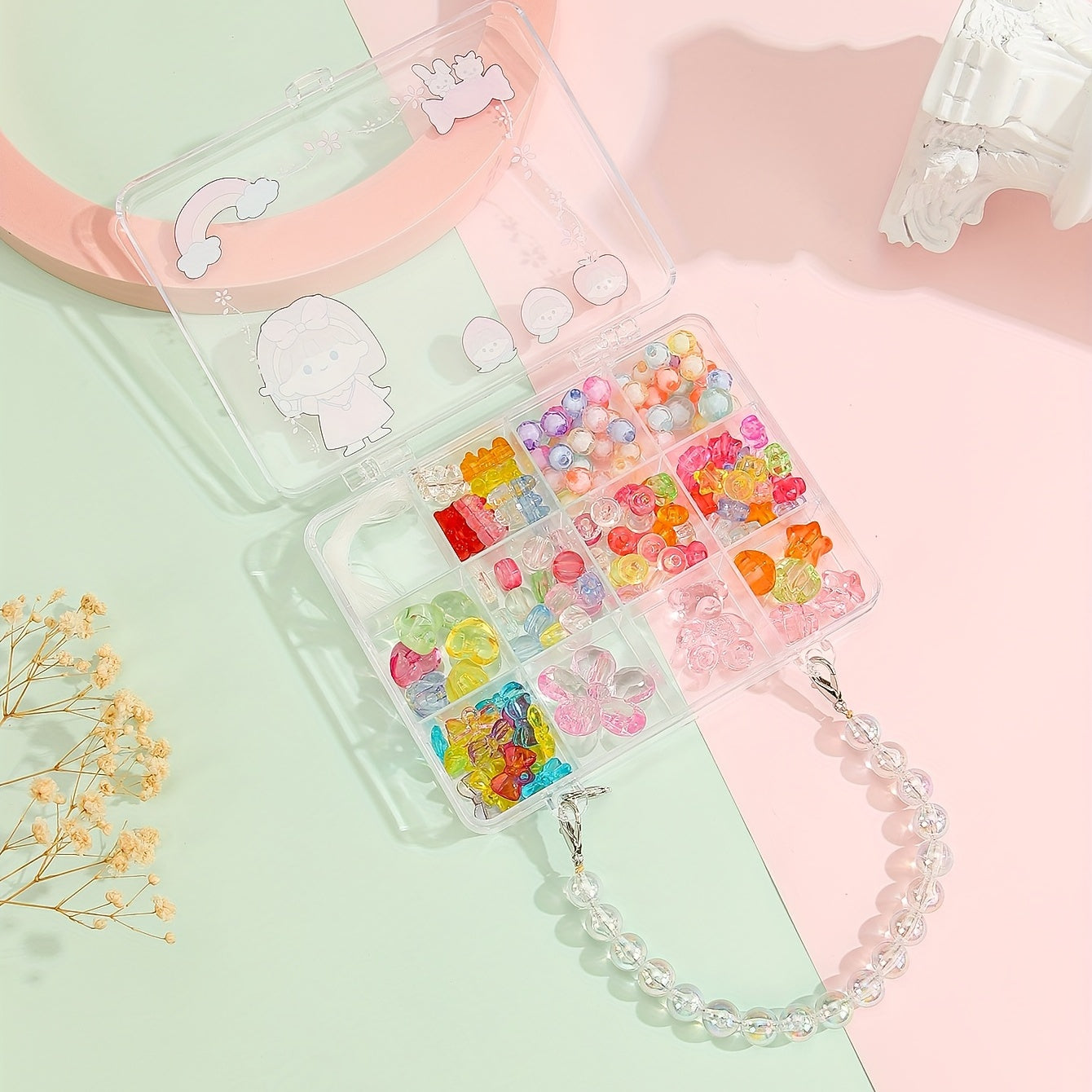 Colorful Children's DIY Jewelry Kit with Handbag