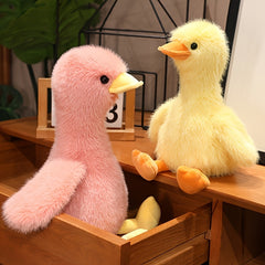 OGAJGUA Duck Plush Toy Soft Stuffed Animal 3 Colors Pink Yellow