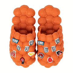 Men's Platform Bubble Slides with Charms Kids Outdoor Beach Shoes