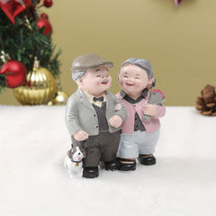 Take A Walk Old People Cake Decoration Figurine Resin Decoration
