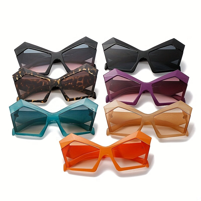 Men's Retro Cat Eye Large Frame Sunglasses