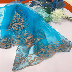 Boho Square Scarf Lace Embroidery Bandana Women Neckerchief Decorative Shawl