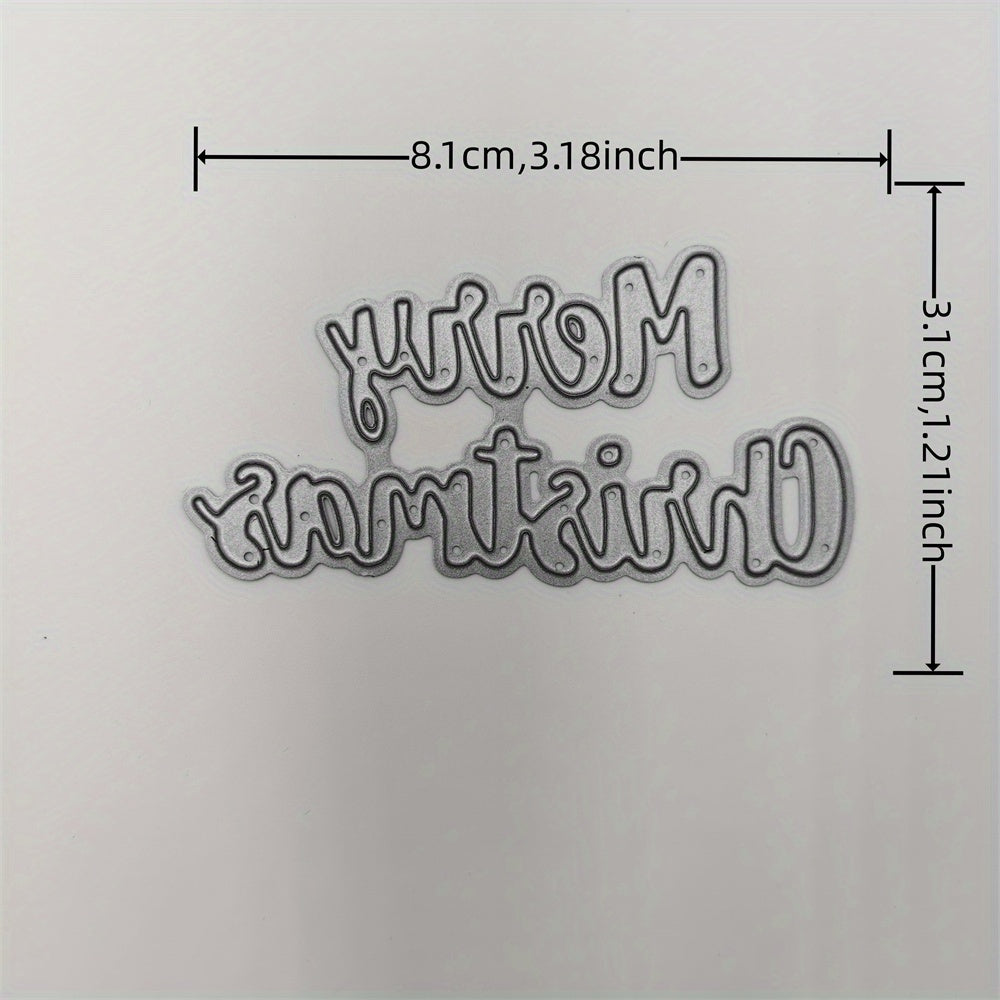 English Blessing Words Merry Christmas Letter Cutting Mold