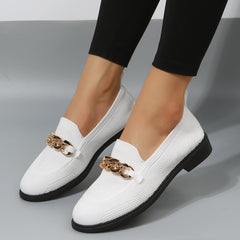 Women's Breathable Knit Sneakers with Metal Buckle