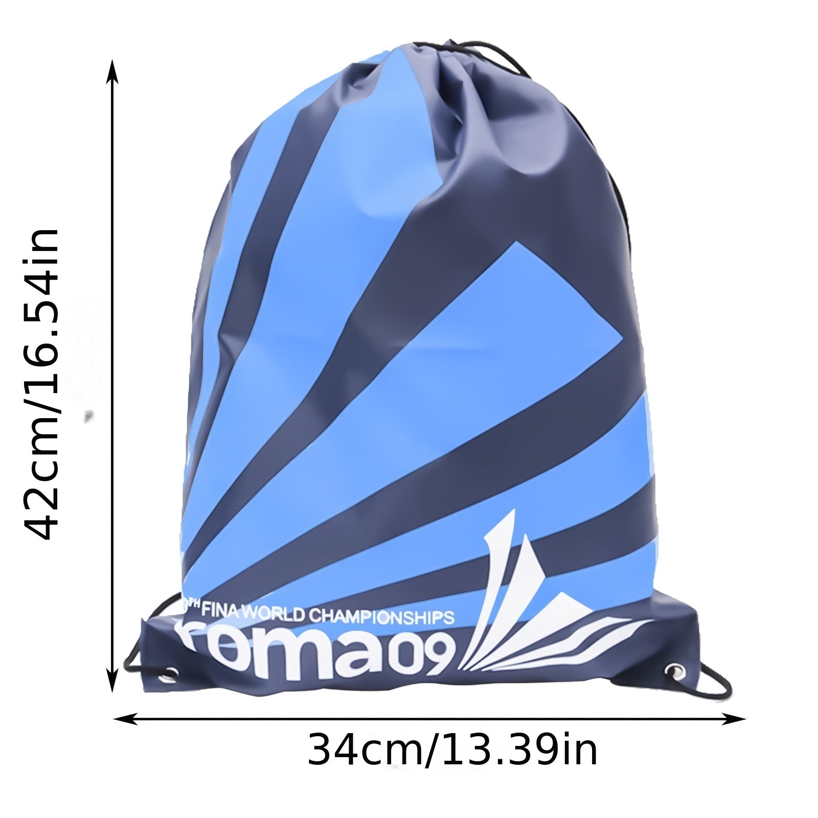 Striped Drawstring Backpack Bag Yoga Gym Sports String Cinch Bag