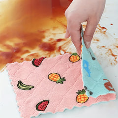10pcs Printed Rags Scouring Cloth Cleaning Cloths