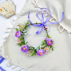 Bohemian Flower Crown Headpiece for Wedding Party