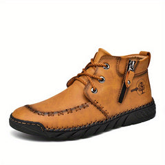 Men's Zipper Ankle Boots Casual Hiking Shoes