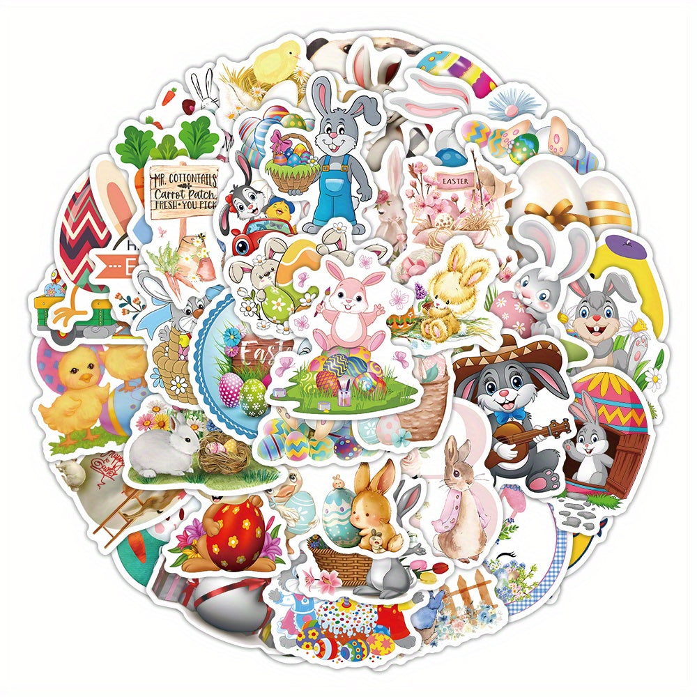 49Pcs Easter Egg Bunny Carrot Stickers Ideal Easter Gift