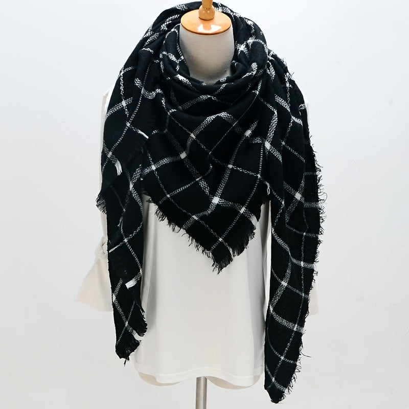 Classic Blanket Scarf Long Shawl for Winter Outdoor Hiking & Camping