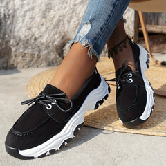 Women's Slip On Casual Shoes Breathable Low Top Lace Up Sports Sneakers