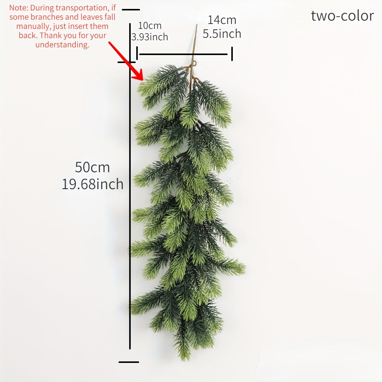 Artificial Green Christmas Wreath Pine Branch Decor