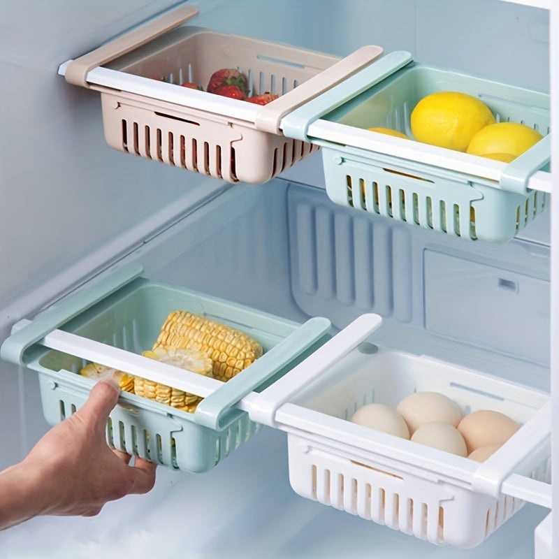 Multifunctional Refrigerator Rack with Drawer Storage for Fruits and Vegetables