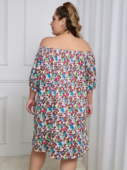 Floral Print Off-Shoulder Loungewear Dress