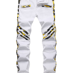 Boys Striped Skinny Slim Fit Denim Jeans Washed Pants Kids Clothing