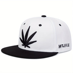 Men's Leaf Embroidery Baseball Cap Street Hip Hop Hat