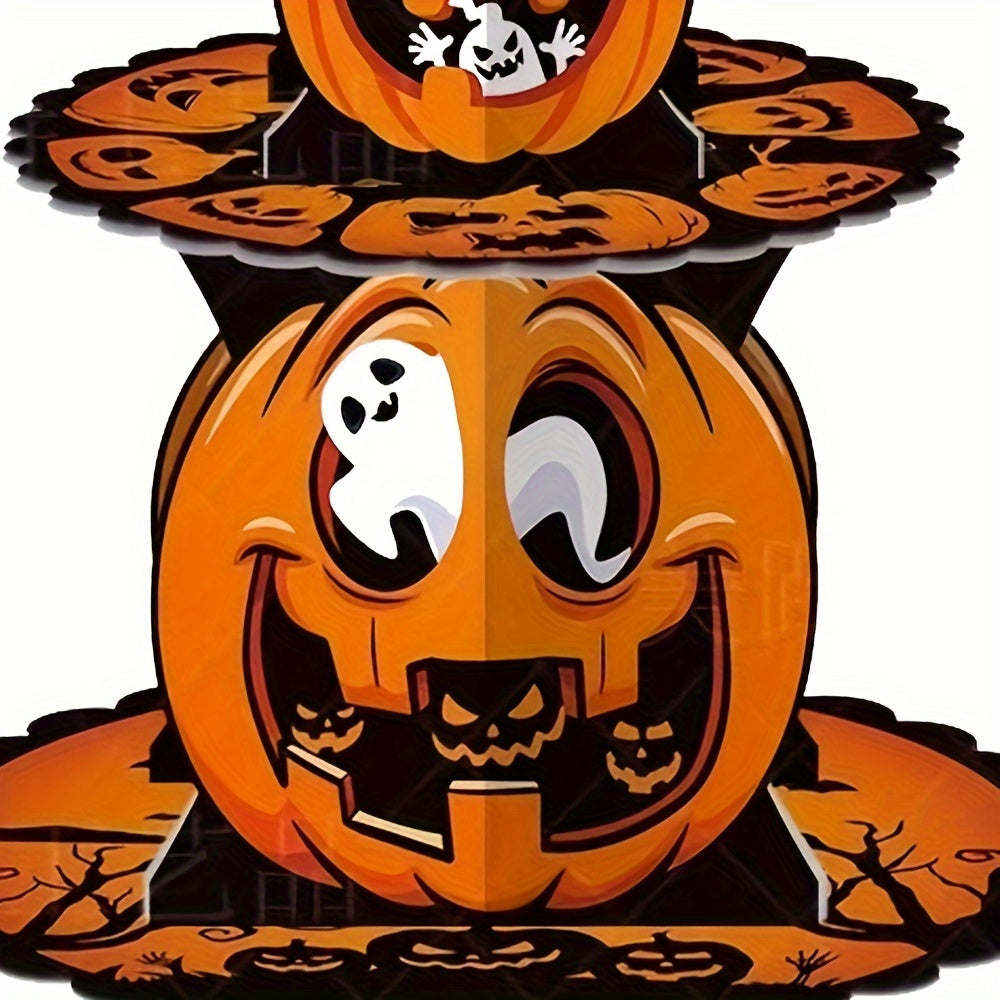 Halloween Pumpkin Cake Stand Ghost Party Tray