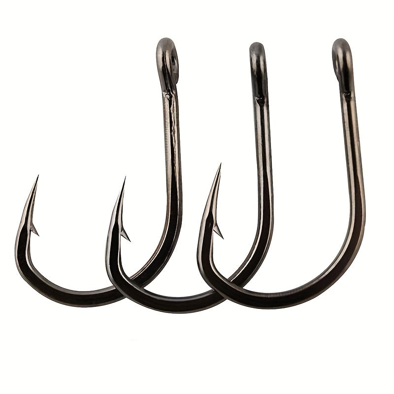 100pcs 3 12 High Carbon Steel Circle Fishing Hooks Bait Holder