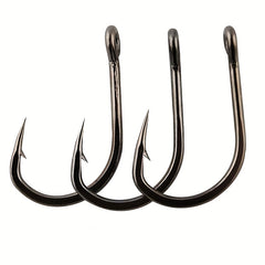 100pcs 3 12 High Carbon Steel Circle Fishing Hooks Bait Holder