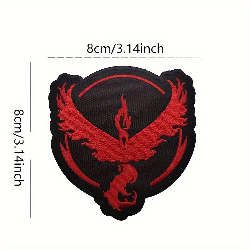 Flying Phoenix Patch Embroidered Morale Patches With Hook And Loop Fasteners