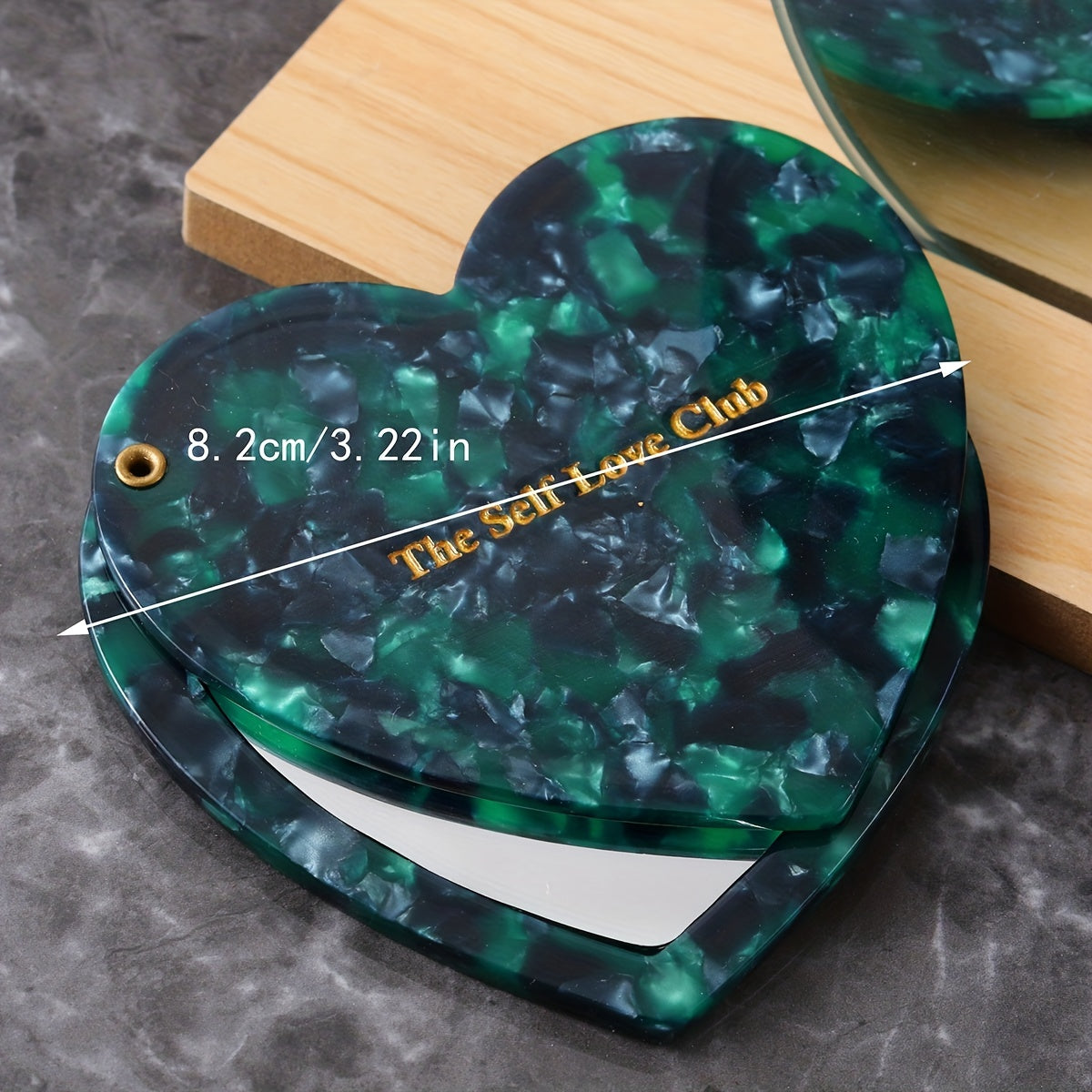 Heart Shape Mini Hand Mirror for Purse