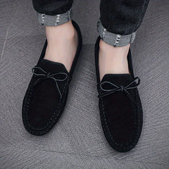 Men's Bowknot Loafer Shoes Non-slip Driving Moccasins