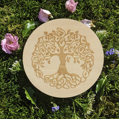 Wooden Pendulum Board Metaphysical Round Altar Decor