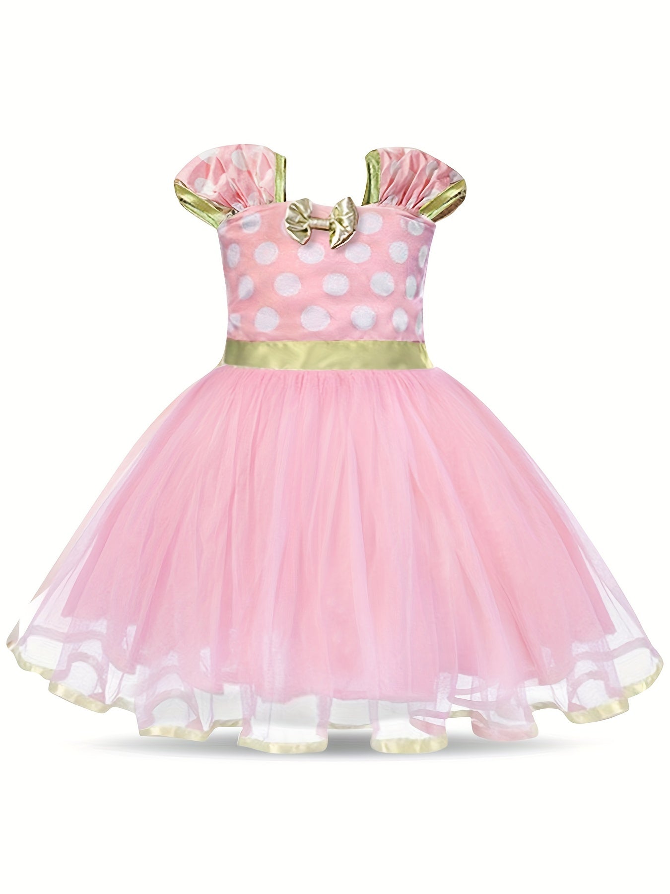 Baby Girl's Polka Dot Mesh Puffy Princess Dress