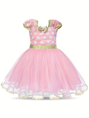 Baby Girl's Polka Dot Mesh Puffy Princess Dress